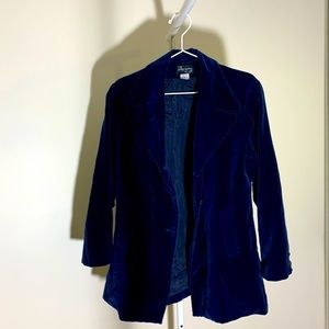 Vintage Blue Velvet Blazer